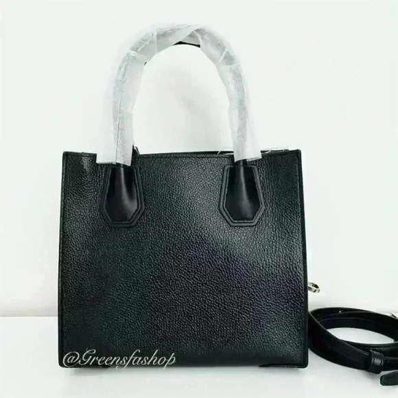 Michael Kors purse Mercer messenger crossbody black leather shoulder bag - Picture 4 of 7